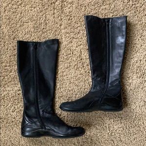 AGL black leather boots